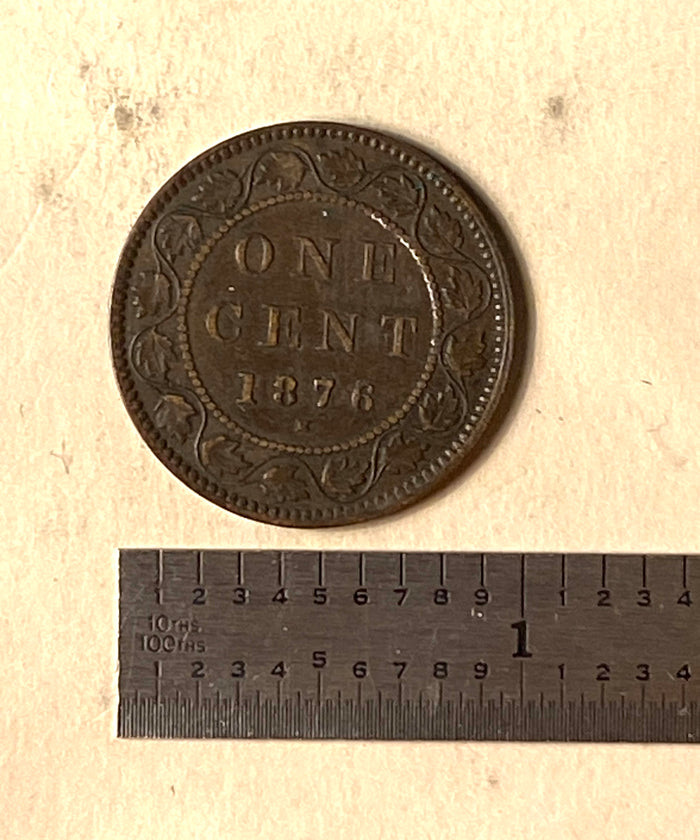 1876  H Victoria Dei Gratia Regina (Canada) One Cent