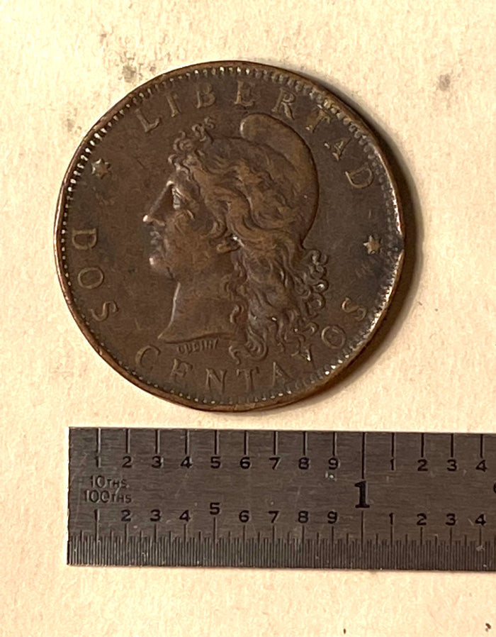 1892 Republica Argentina 2 Centavos