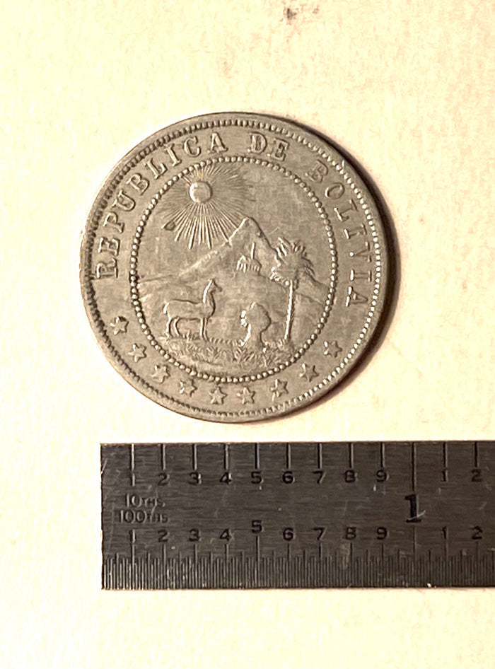 1902 Republica De Bolivia - 10 Centavos