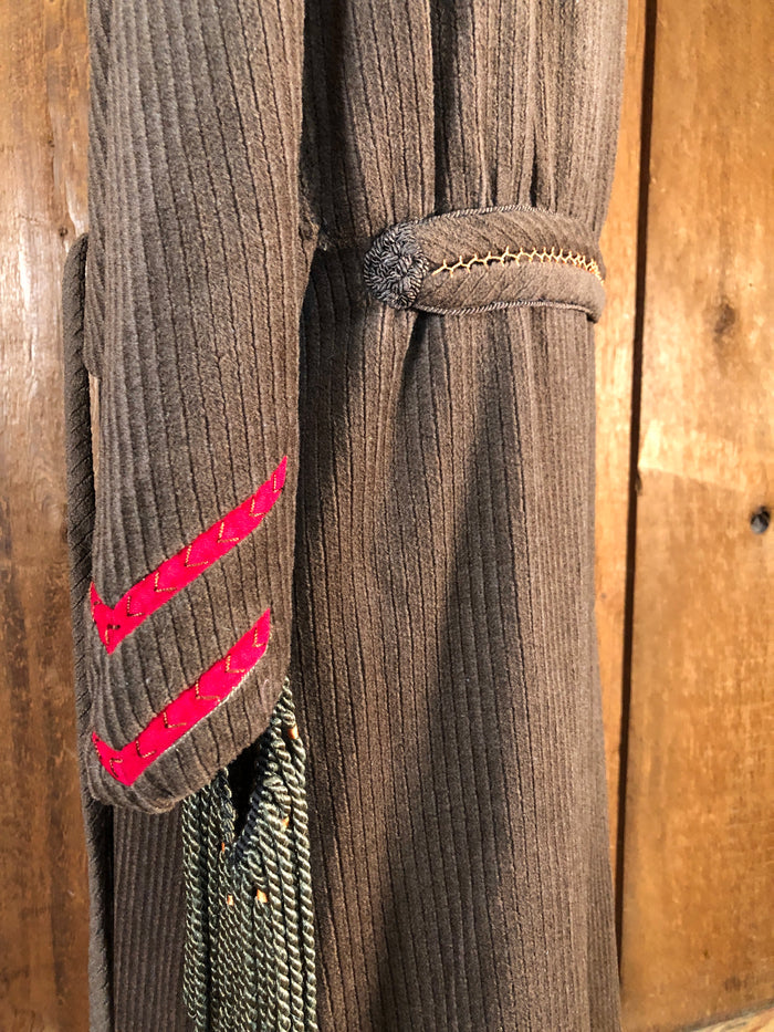 1920s House of Youth Brwn/Rd Cape Coat    S/M