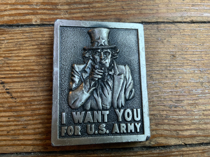1976 Bergamot Brass Uncle Sam Belt Buckle