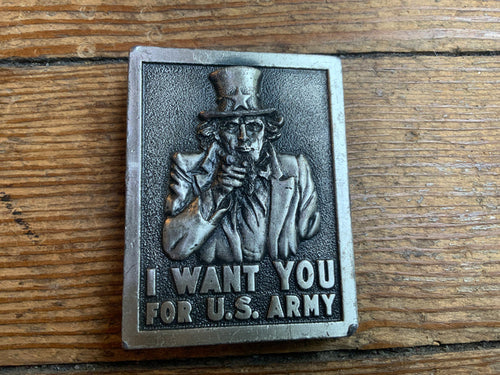 1976 Bergamot Brass Uncle Sam Belt Buckle