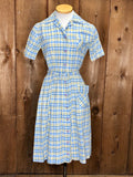 50s Activi-Tee Blu/Ylw Dress     W28"