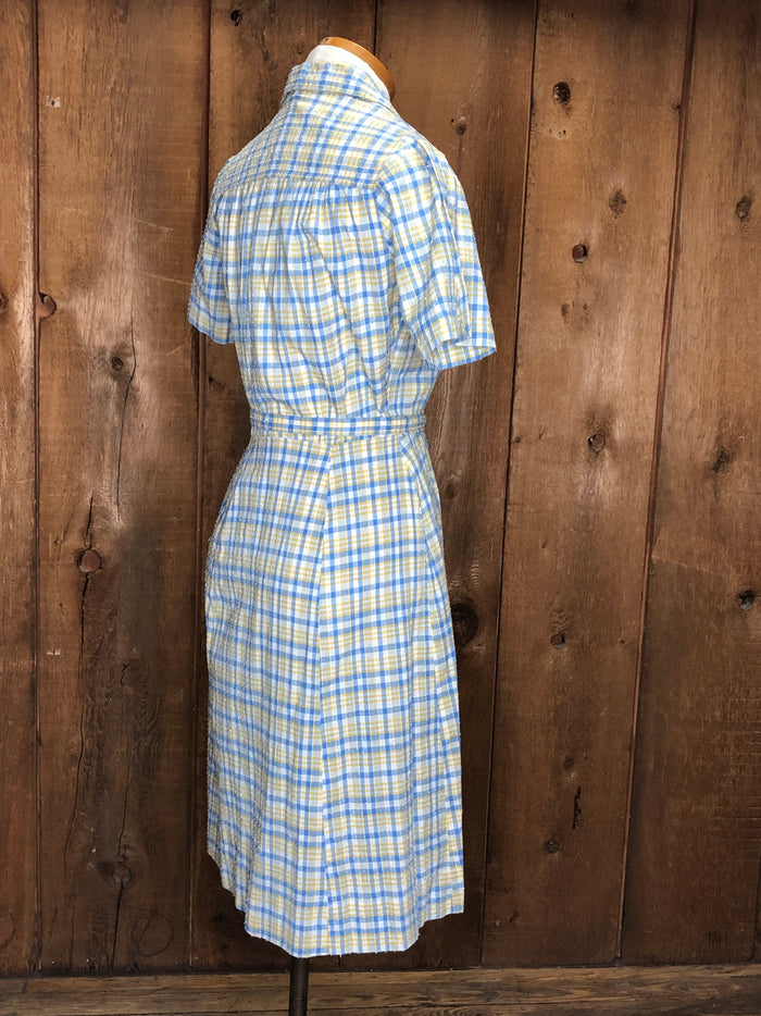 50s Activi-Tee Blu/Ylw Dress     W28"