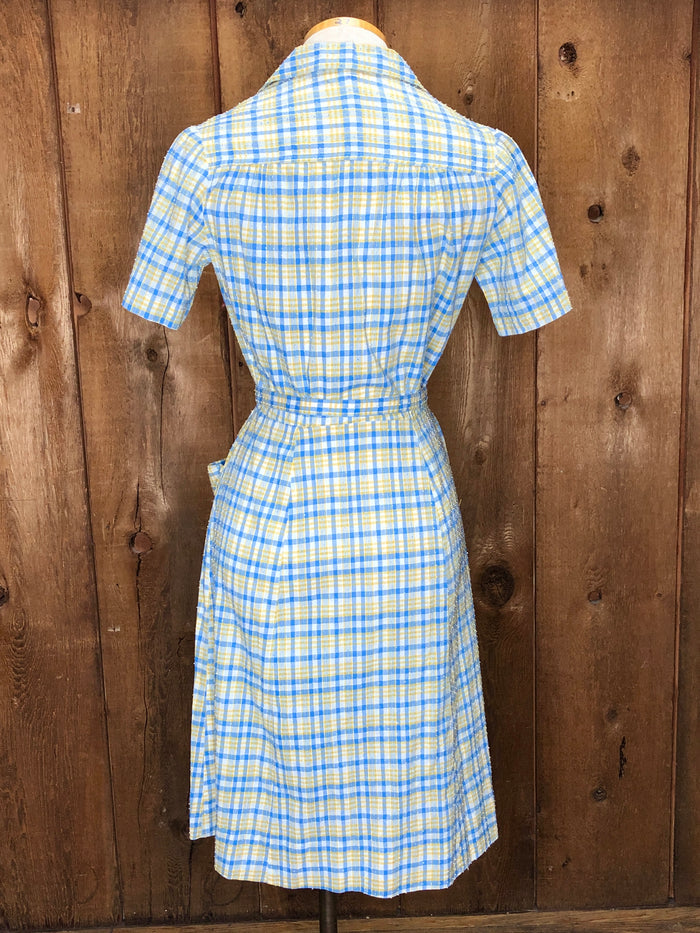 50s Activi-Tee Blu/Ylw Dress     W28"