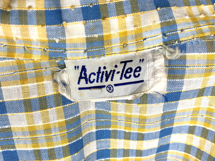 50s Activi-Tee Blu/Ylw Dress     W28"