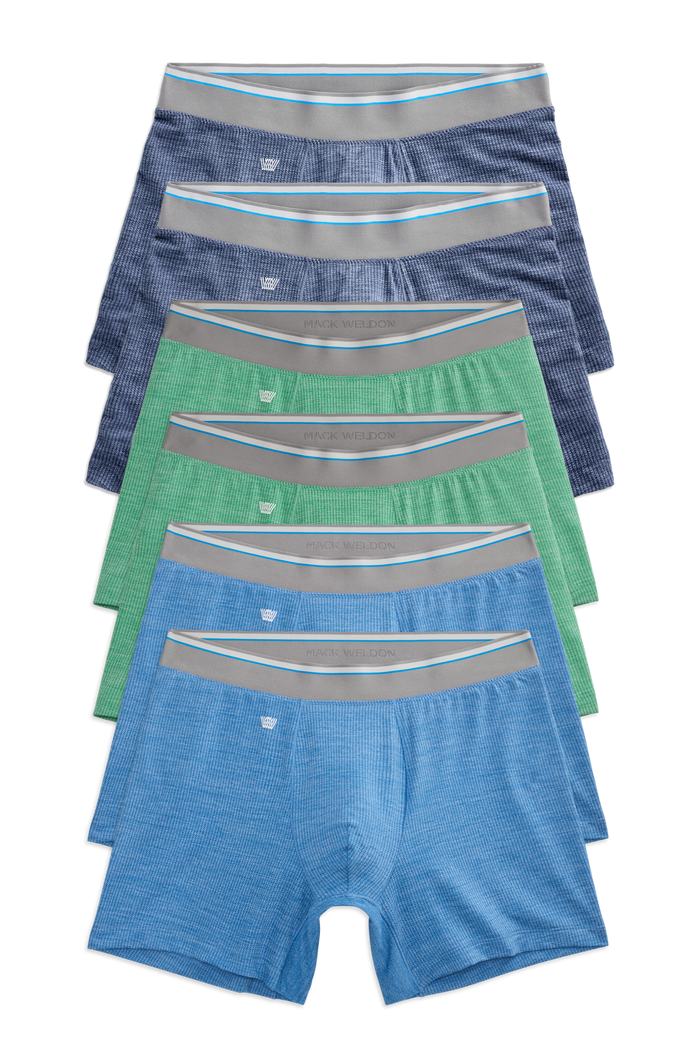 Front view of 6 pack Airknitx Boxer Brief in Morning Hike