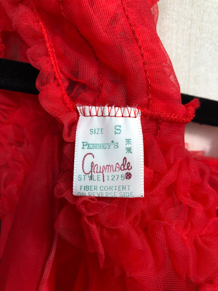 60s JCP Gaymode Red Nightie Set         S