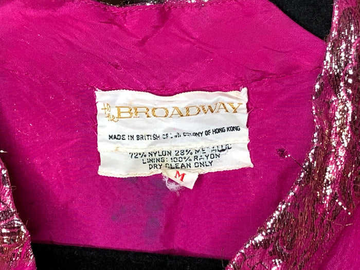 60s Pink & Gold Metallic Kaftan     M