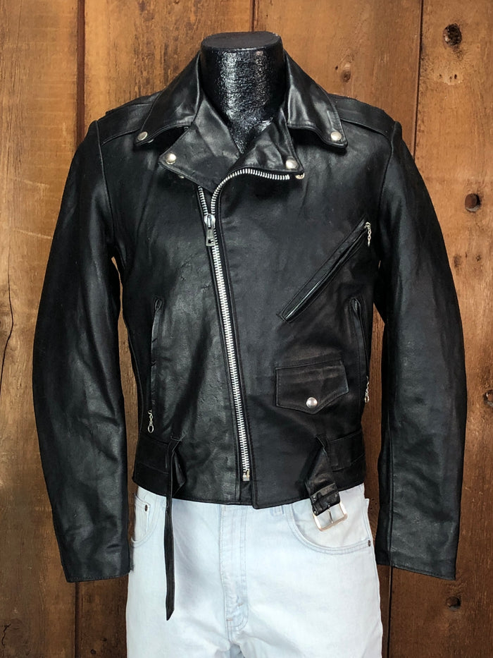70s Excelled Leather Moto Jacket   34R