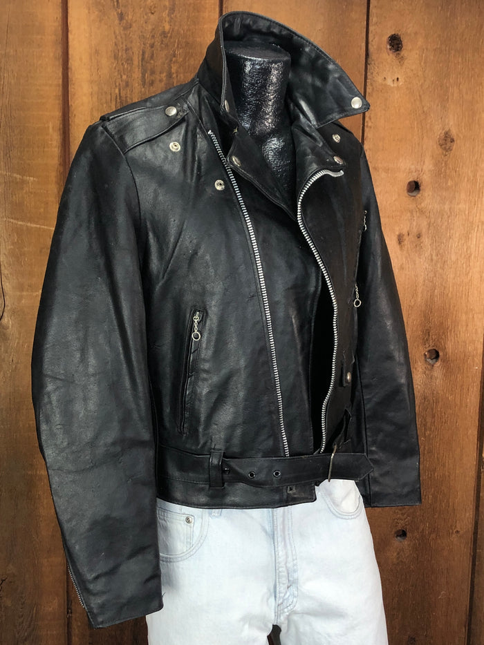 70s Excelled Leather Moto Jacket   34R