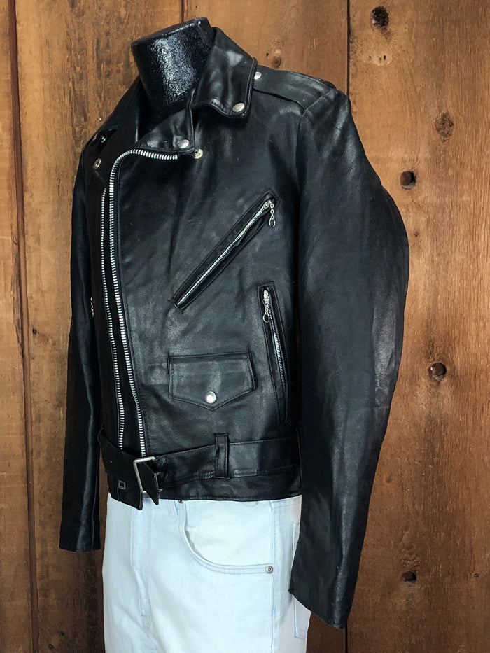 70s Excelled Leather Moto Jacket   34R