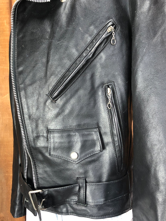 70s Excelled Leather Moto Jacket   34R