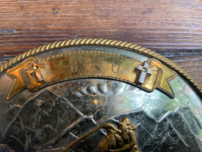 70s German Silver Beto & Karen Roping Buckle