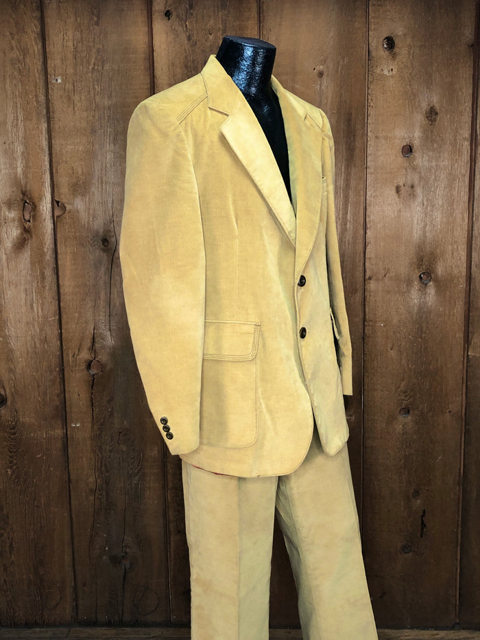 70s H.I.S Velveteen 3pc Suit     w39x31