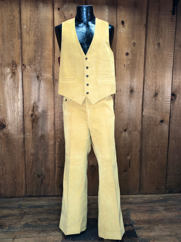 70s H.I.S Velveteen 3pc Suit     w39x31