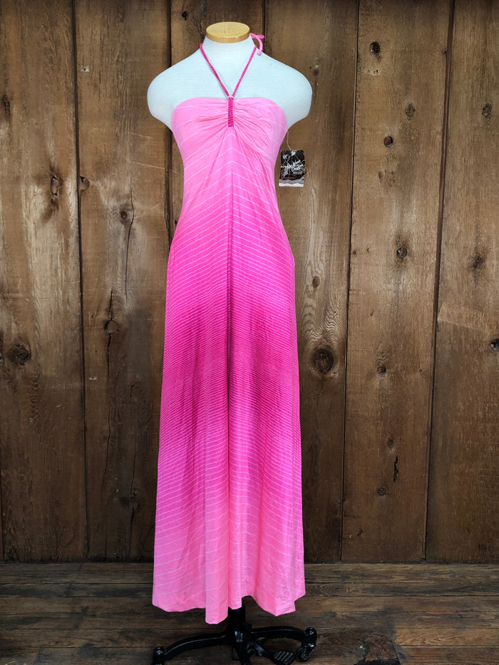 70s NOS DeWeese Pink Swim Dress     S/M