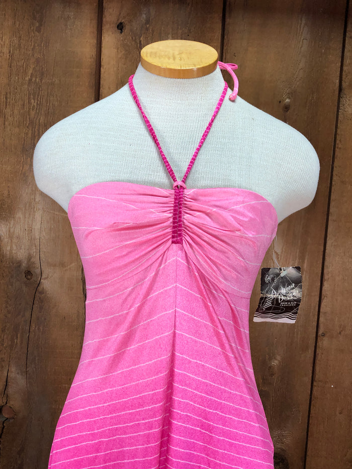 70s NOS DeWeese Pink Swim Dress     S/M