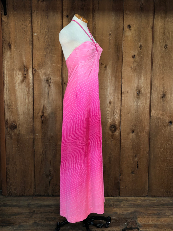 70s NOS DeWeese Pink Swim Dress     S/M