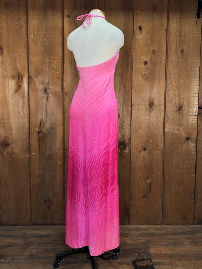 70s NOS DeWeese Pink Swim Dress     S/M