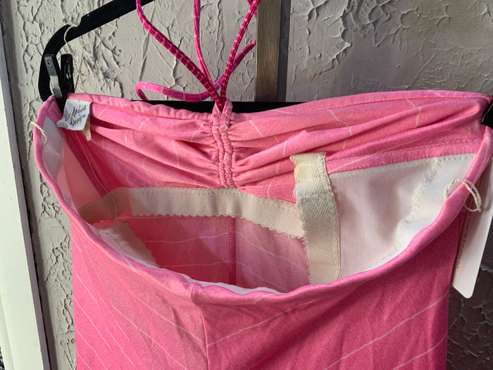 70s NOS DeWeese Pink Swim Dress     S/M