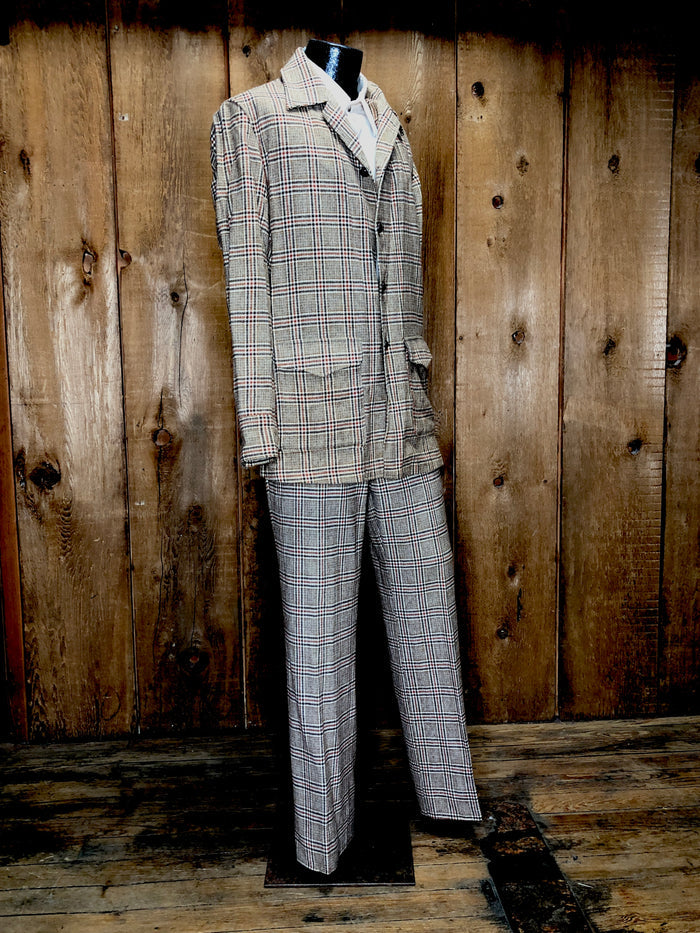70s Pendleton Brwn Plaid Suit    W35
