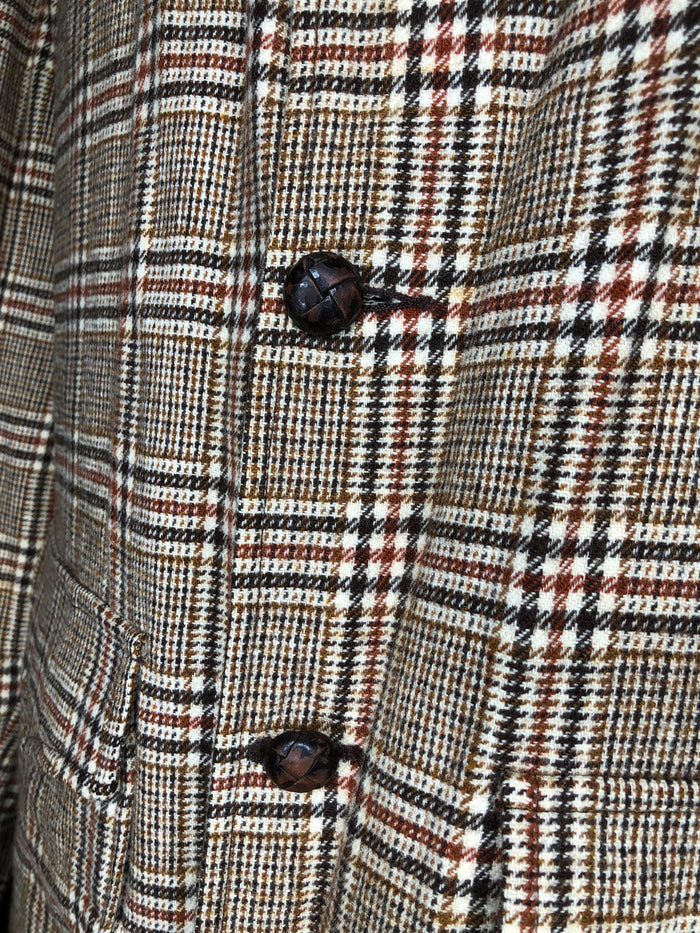 70s Pendleton Brwn Plaid Suit    W35