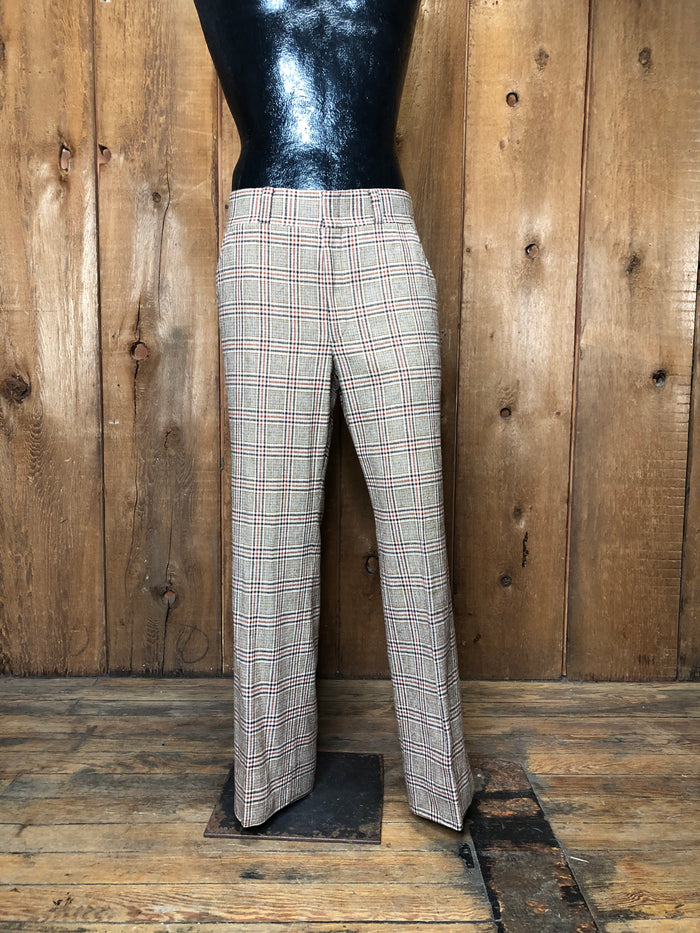 70s Pendleton Brwn Plaid Suit    W35