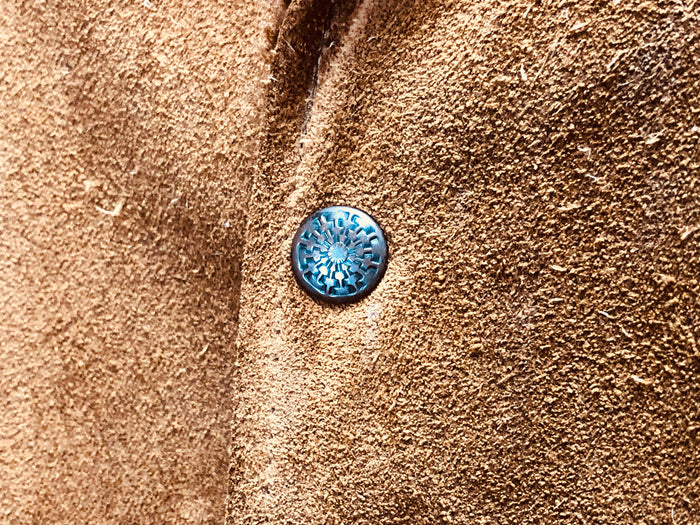 70s Pioneer Wear Suede Fleece Lined Coat      L