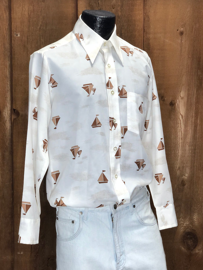 70s Ultima Sailboats Shirt        L
