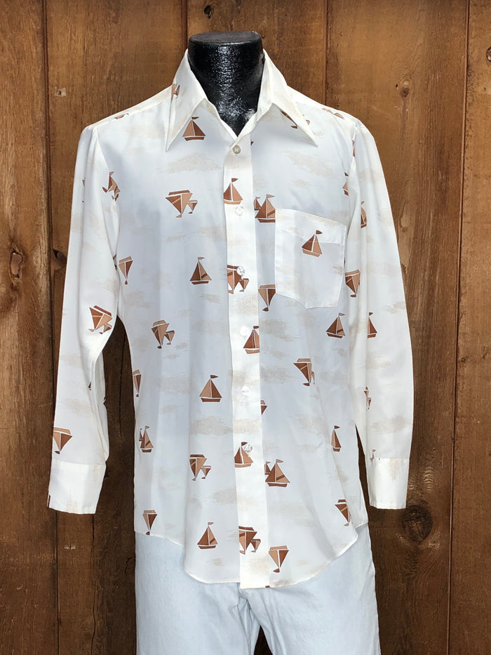 70s Ultima Sailboats Shirt        L
