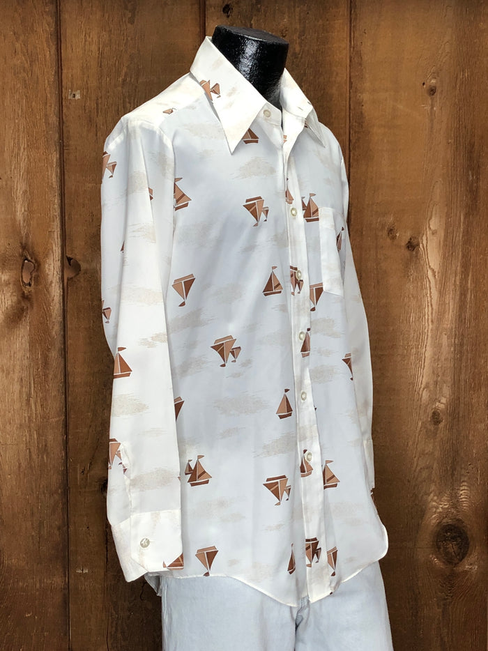 70s Ultima Sailboats Shirt        L