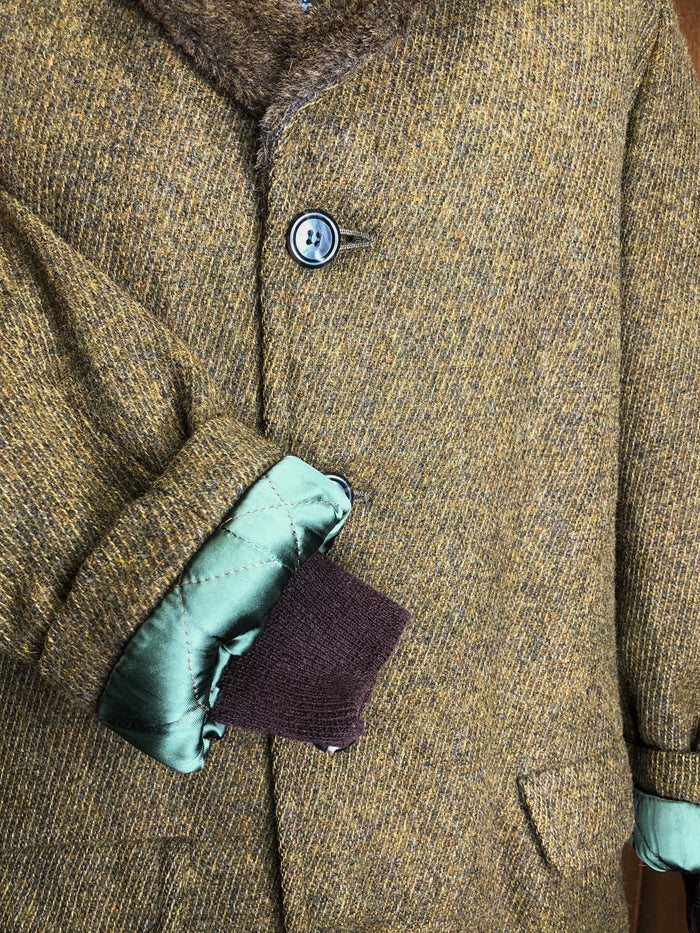 70s Zero King Grn Wool Coat    S