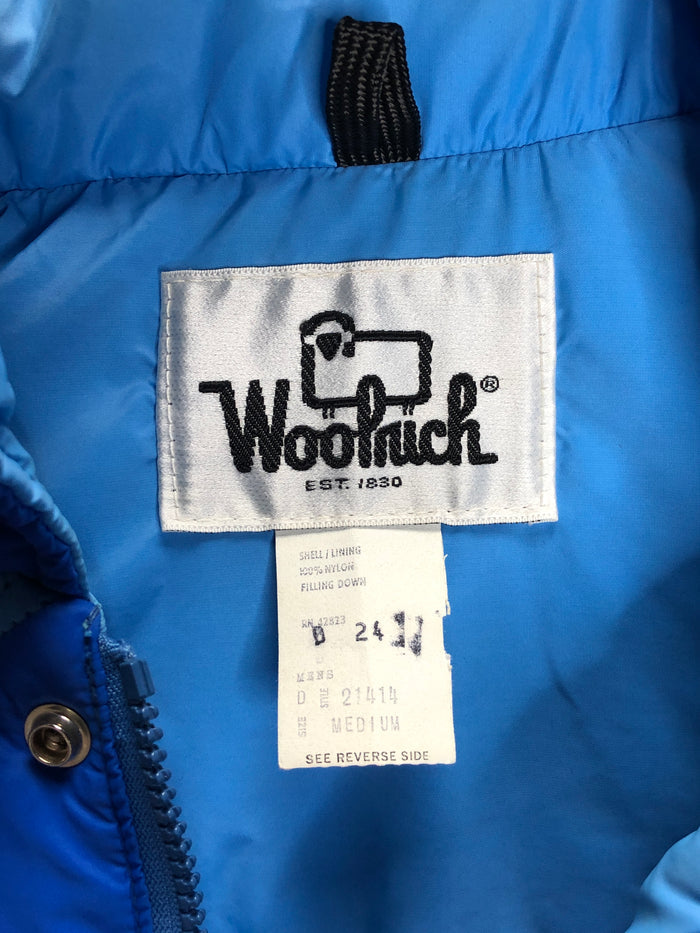 80s Woolrich Blue Puffer Vest       M
