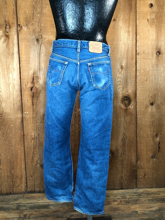 90s Levis 501  Dark  Boro Sashiko Jeans  32x31
