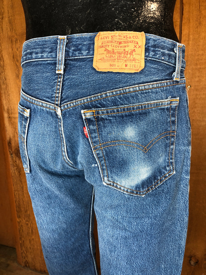 90s Levis 501  Dark  Boro Sashiko Jeans  32x31