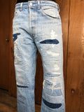 94 Levi 501 Boro Sashiko Jeans   33x30