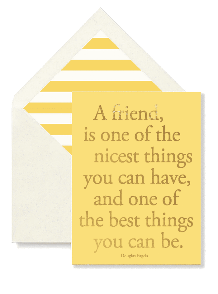 A Friend Is One Of The Nicest Greeting Card, Single Folded Card - Ben's Garden