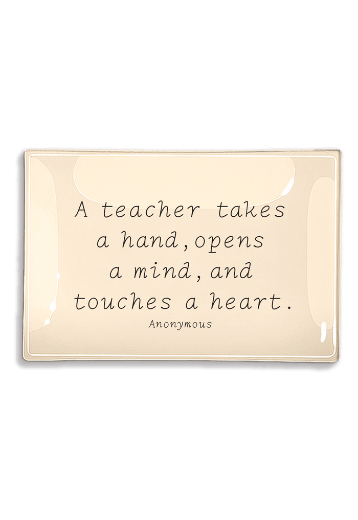 A Teacher Takes A Hand Decoupage Glass Tray - Ben's Garden
