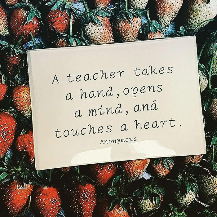 A Teacher Takes A Hand Decoupage Glass Tray - Ben's Garden