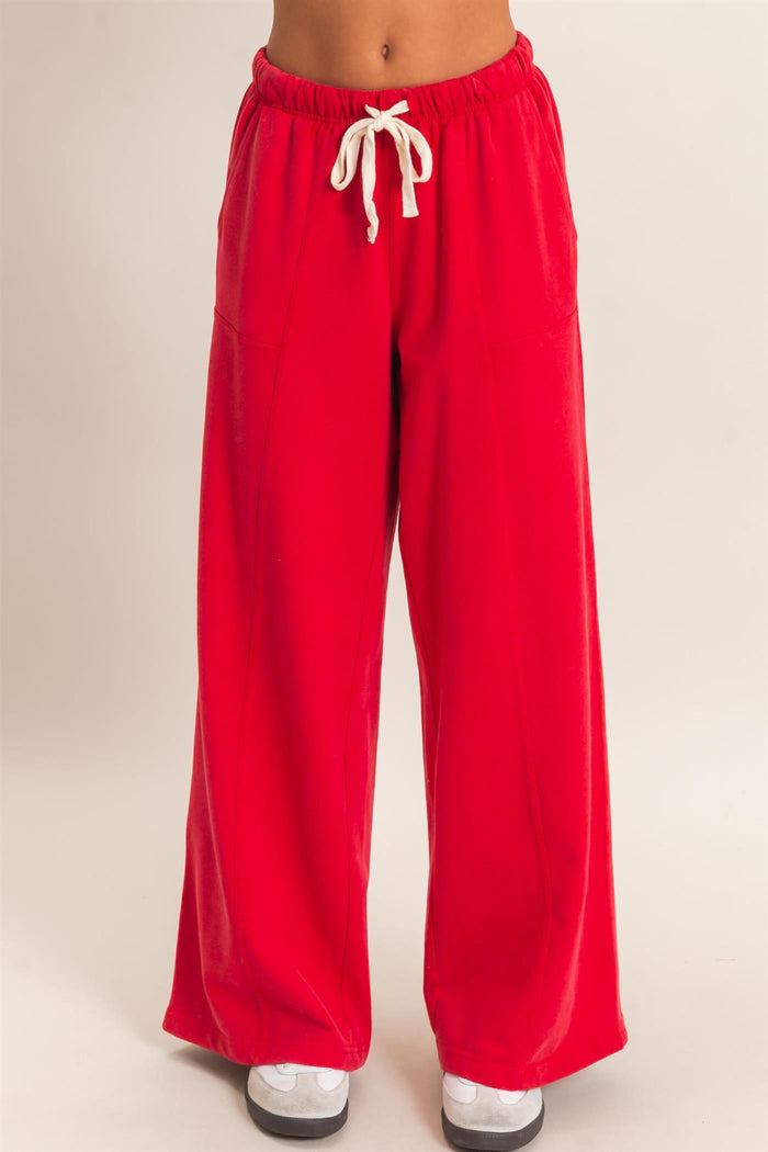 Acid Wash Drawstring Pants