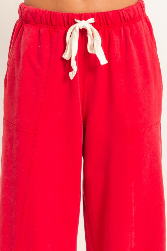 Acid Wash Drawstring Pants