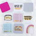 Adulty AF 3"x3" Deco Card Pack | Gold Holo Foiled