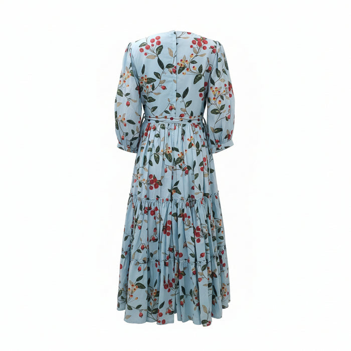 AGUA BY AGUA BENDITA BLUE 'MIEL FRUTAL' DRESS - SIZE L