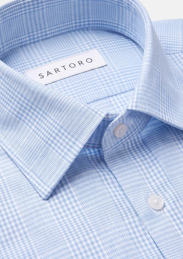 Air Blue Glen Check Shirt