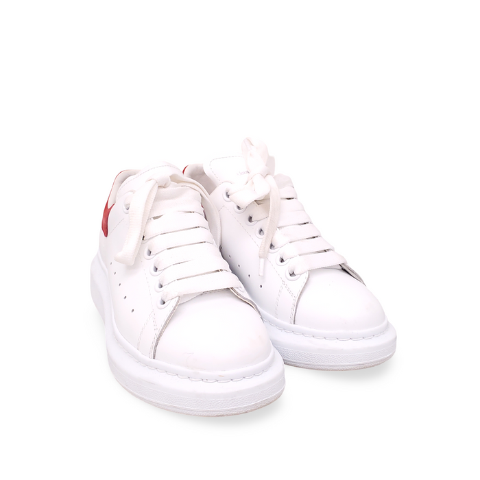 ALEXANDER MCQUEEN WHITE SNEAKERS WITH RED HEEL - SIZE 35.5