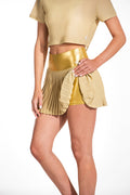 All that Glitters Pleated Skirt in Gold- FINAL SALE