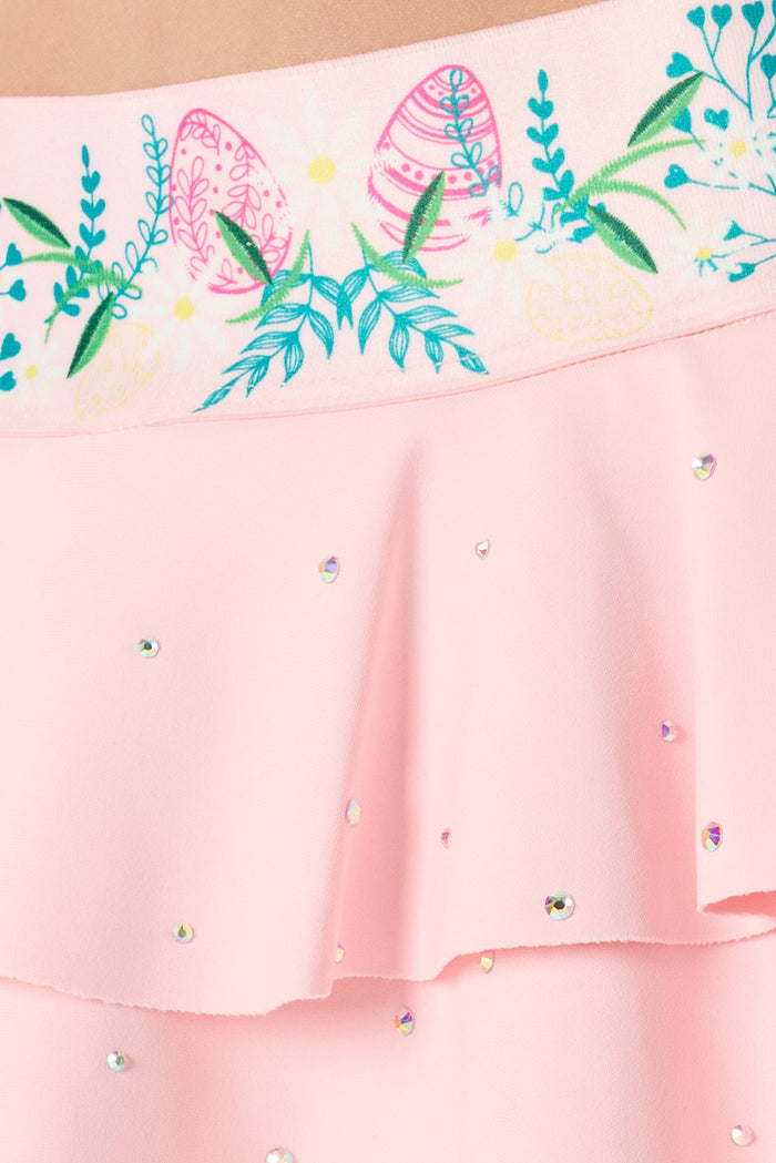 Always Egg-stra Ruffle Skirt in Powder Pink