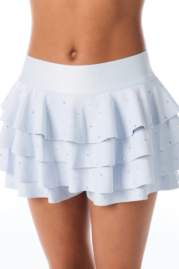 Always Egg-stra Ruffle Skirt in Winter Sky