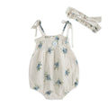 Anais Floral Baby Romper + Headband (Linen Blend)